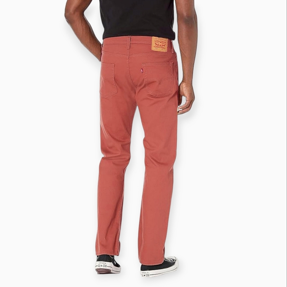 LEVI STRAUSS #513 Limited Edit. Super Rare Salmon Red Denim Jeans